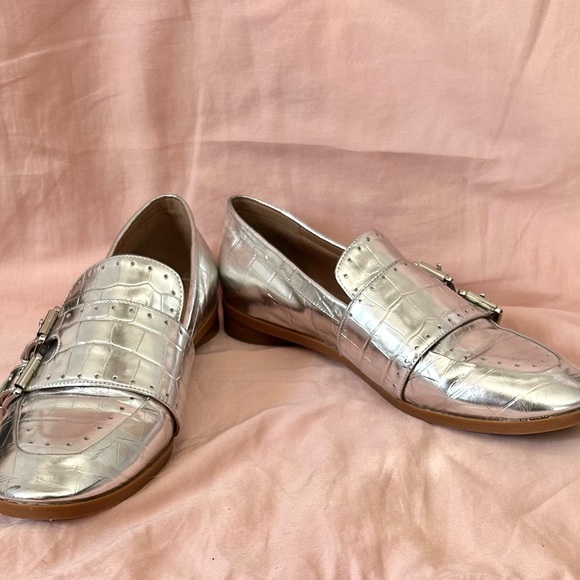 Silver leather monk strap loafer - Picture 2 of 2